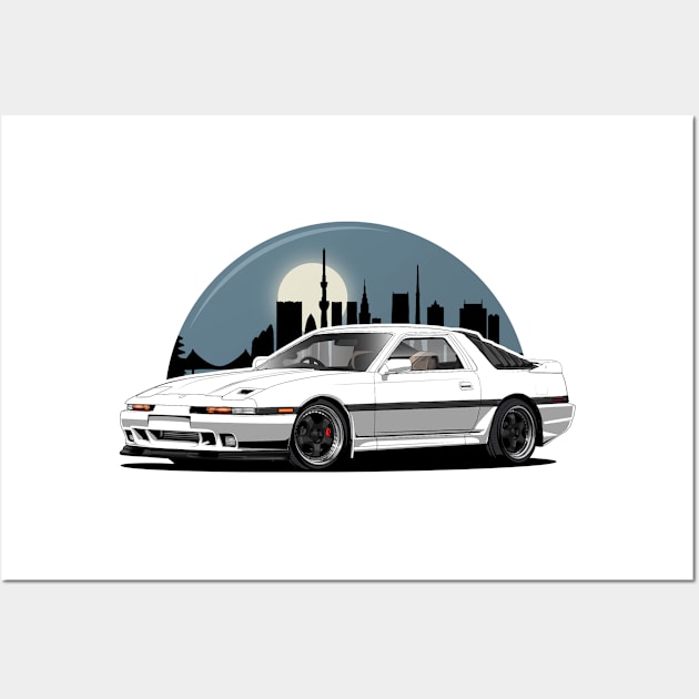 Toyota Supra MK3 A70, JDM car Wall Art by T-JD